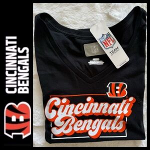 NWT NFL Glitter Cincinnati Bengals Women’s Tee